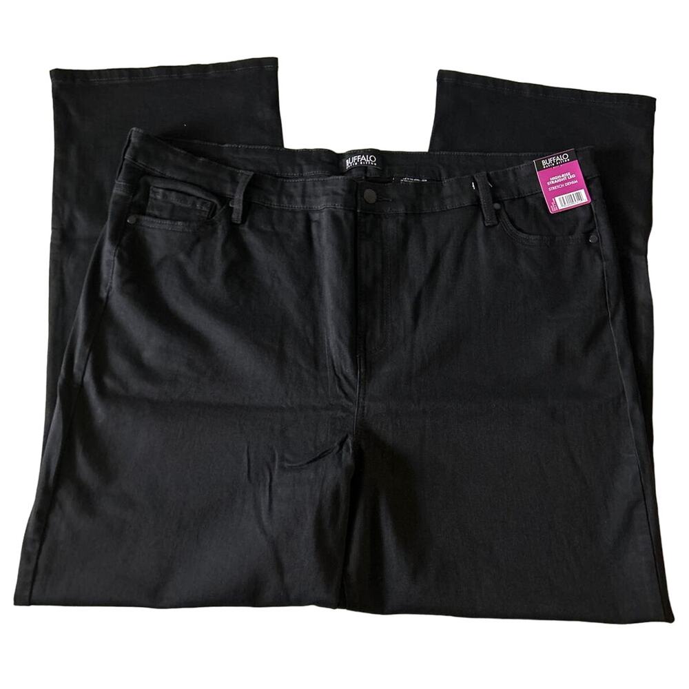 Buffalo David Bitton Womens Black Straight Leg Stretch Jeans Waist is 22 XXXL - Picture 3 of 7
